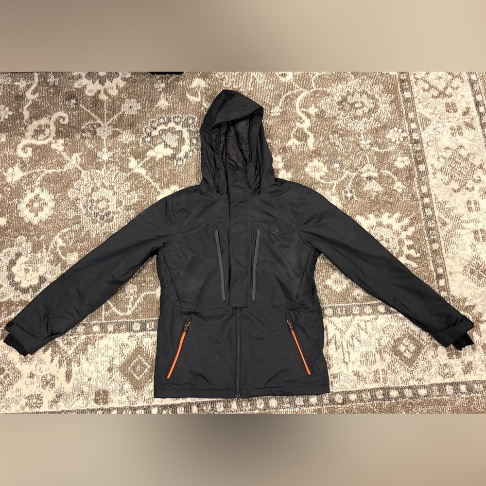 Oakley Black Jacket with Orange Zipper Accents
